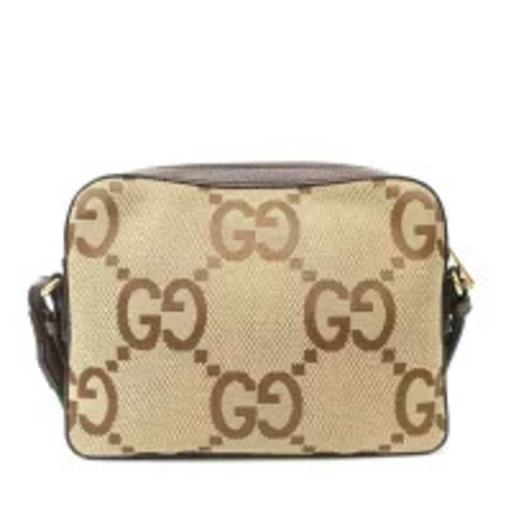 Gucci GG AB Shoulder Jumbo Messenger Bag Black